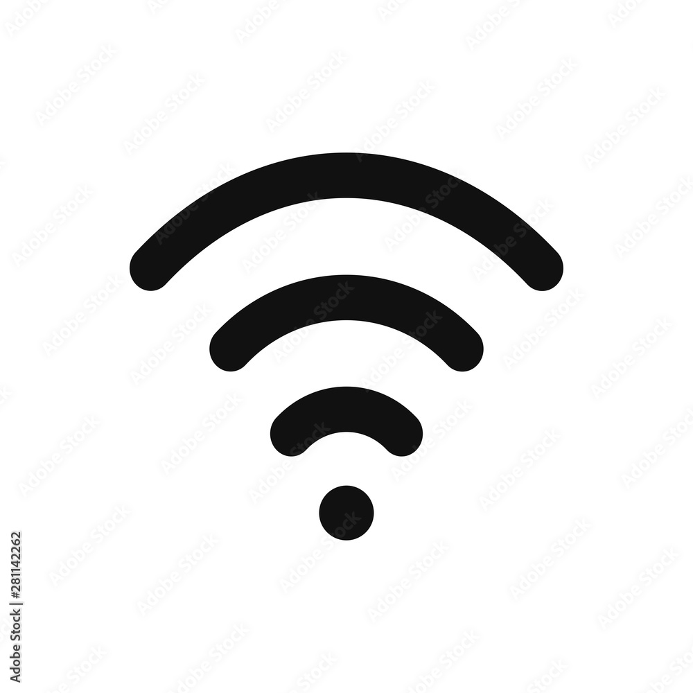 Wifi signal icon vector. Simple wifi signal sign in modern design style for web site and mobile app. EPS10 Wifi signal icon vector. Simple wifi signal sign in modern design style for web site and mobile app. EPS10