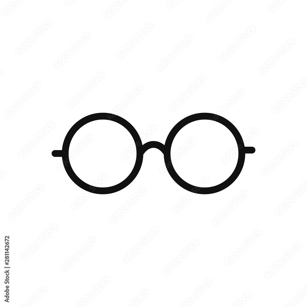 Glasses icon vector. Simple glasses sign in modern design style for web site and mobile app. EPS10