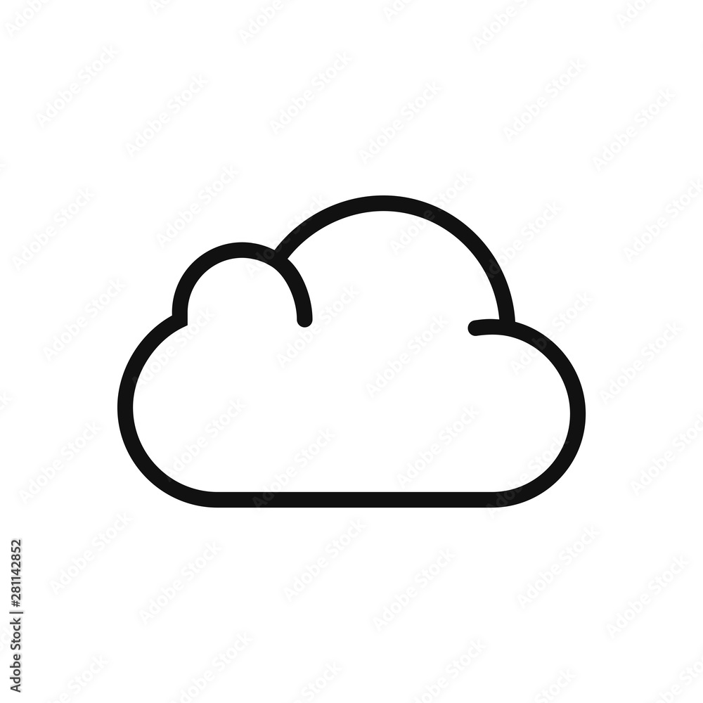 Cloud icon vector. Simple cloud sign in modern design style for web site and mobile app. EPS10 Cloud icon vector. Simple cloud sign in modern design style for web site and mobile app. EPS10