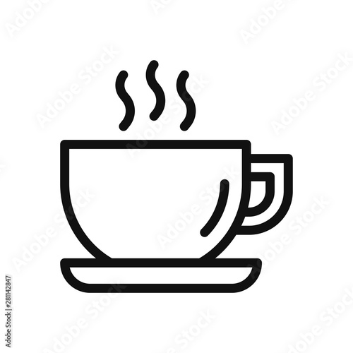 Coffee cup icon vector. Simple coffee cup sign in modern design style for web site and mobile app. EPS10
