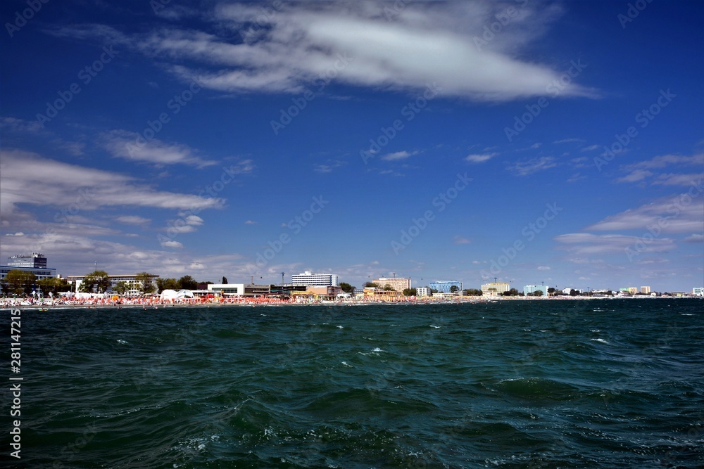 Fototapeta premium Mamaia resort seen from the black sea