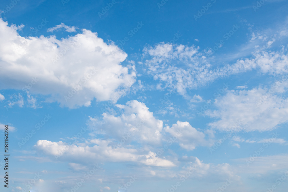 White clouds in the blue summer sky White clouds in the blue summer sky