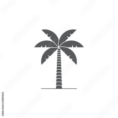 palm tree vector icon symbol isolated on white background