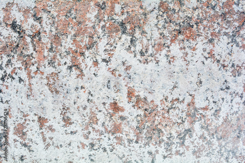 Texture of polished granite stone floor with white dense mud like chalk or lime