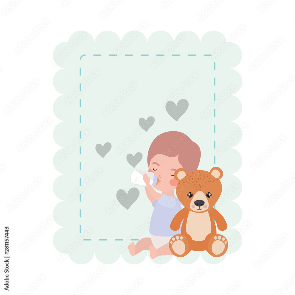 cute little kid playing with lovely animal cute little kid playing with lovely animal
