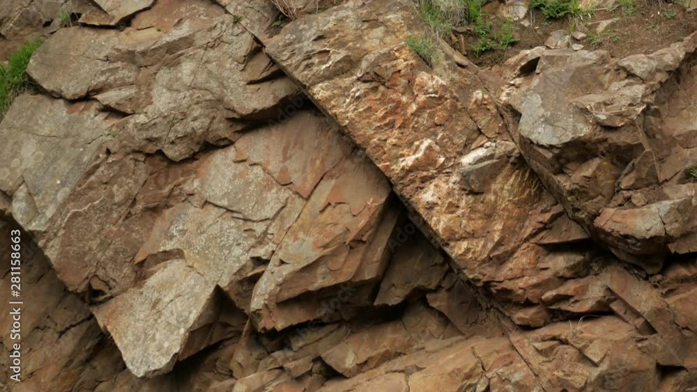 Ancient Australian rock face. Brisbane Ranges, Victoria, CLOSE UP