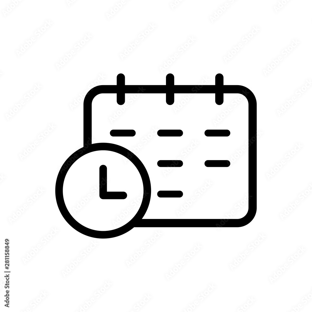 Flat calendar Icon. Calendar on the wall vector Flat calendar Icon. Calendar on the wall vector