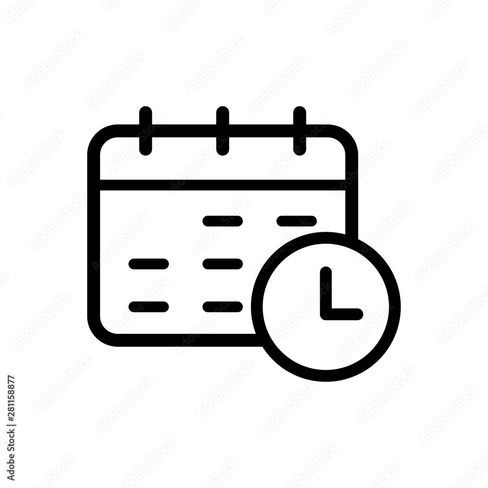 Flat calendar Icon. Calendar on the wall vector Flat calendar Icon. Calendar on the wall vector