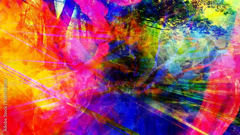 Amazing Abstract Colorful Scene in a Hidden Fantasy World - 4K Seamless Loop Motion Background Animation Amazing Abstract Colorful Scene in a Hidden Fantasy World - 4K Seamless Loop Motion Background Animation