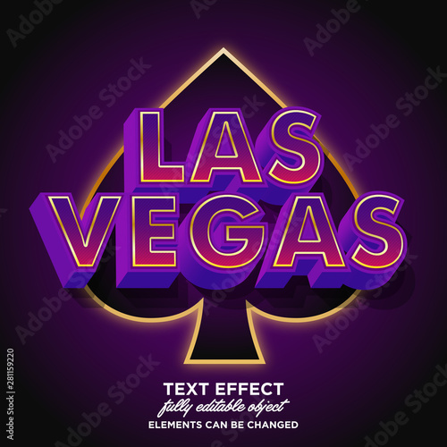 Moden las vegas sticker font effect
