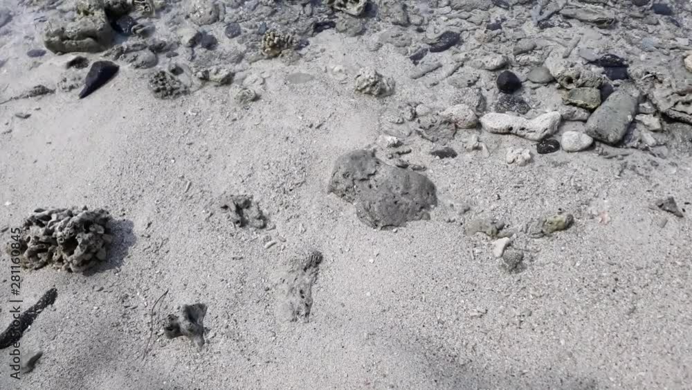 Close up Sandy beach with small waves on tropical island. Close up Sandy beach with small waves on tropical island.