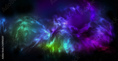 colorful nebula clouds in space environment