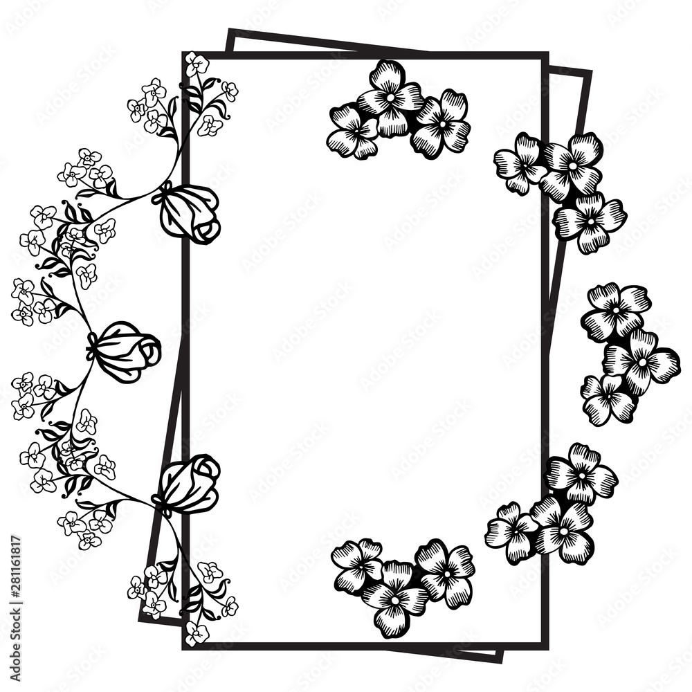 Decorative of ornamental frame and element of card design, various shape pattern flower. Vector Decorative of ornamental frame and element of card design, various shape pattern flower. Vector