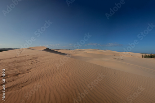 beautiful sand texture of dunes in the Sahara desert, white dunes of Vietnam, near the city of Mui Ne