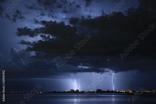 Lightning in Tampa Bay Florida photo