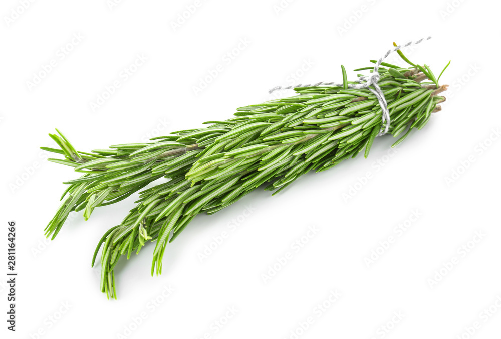 Fresh rosemary on white background Fresh rosemary on white background