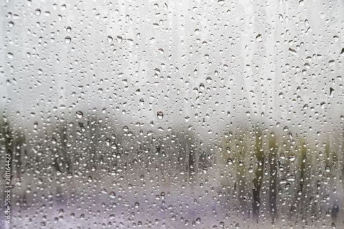 Water drop on glass windows