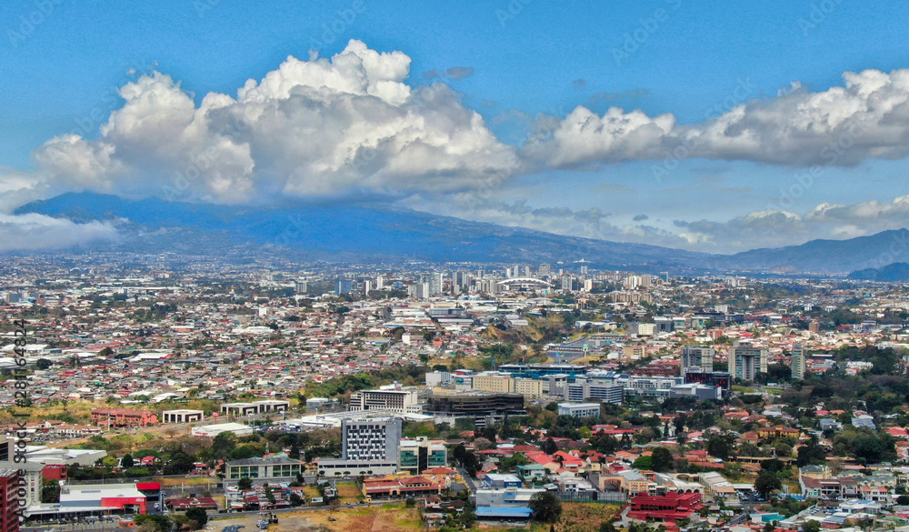 Aerial view of San Jose, Costa Rica from Escazu