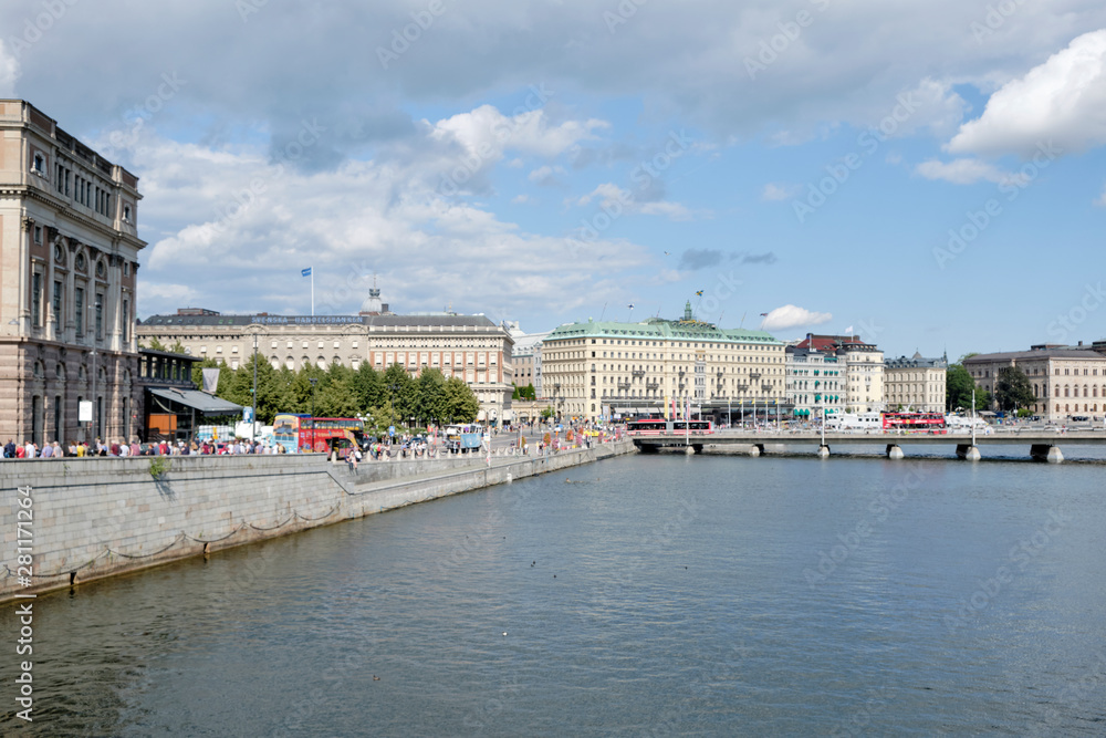 Fototapeta premium view of the city of stockholm in sweden