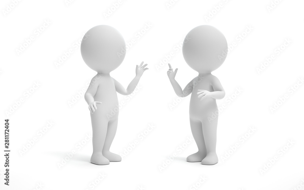 Two man talking and discussing. communication and talking concept. 3d rendering,conceptual image. Two man talking and discussing. communication and talking concept. 3d rendering,conceptual image.