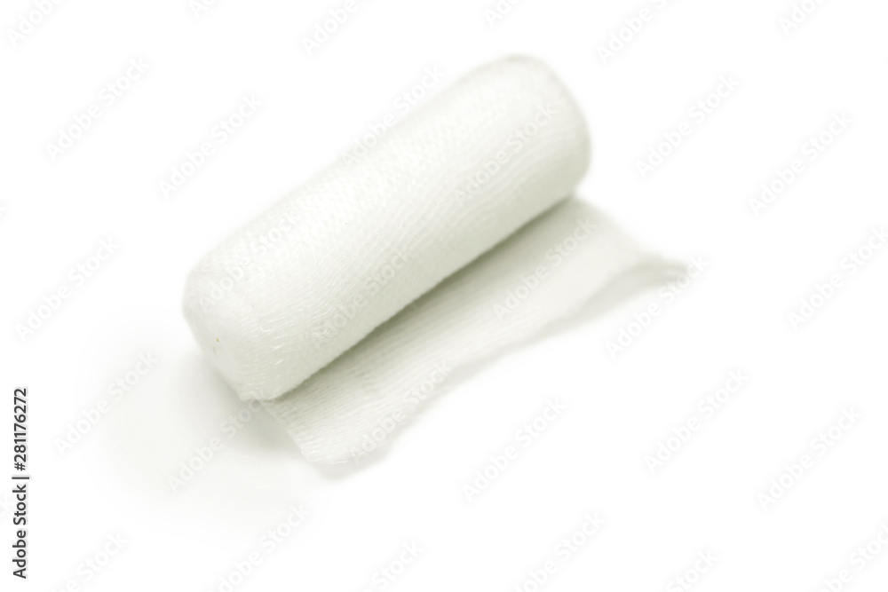 Medical gauze roll isolate on white background. Medical gauze roll isolate on white background.