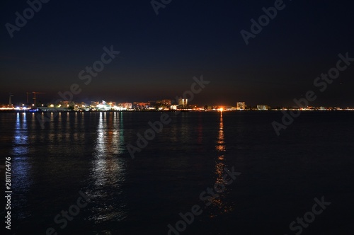 Mamaia resort seen at night from the sea © sebi_2569