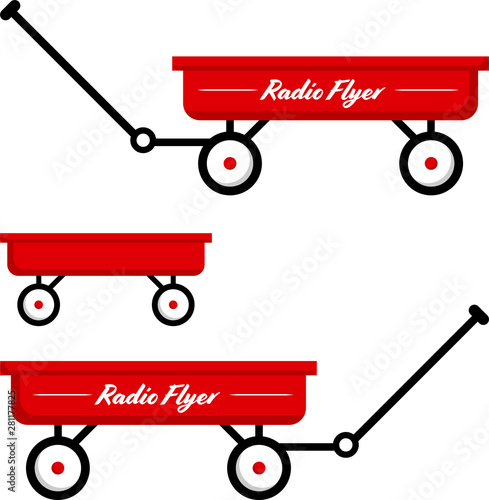 Red Radio Flyer Wagon Vector