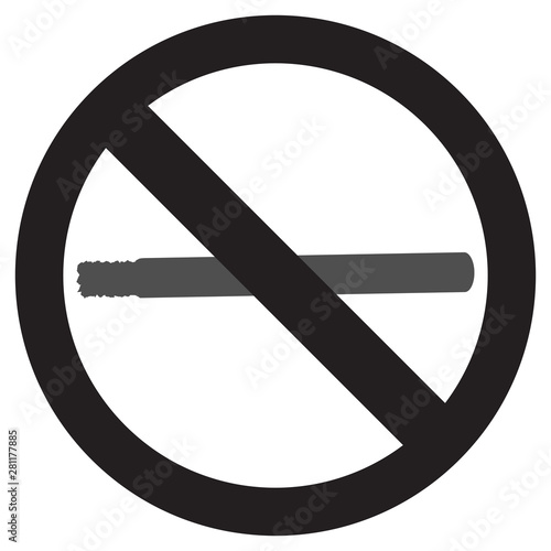 No smoking Poster Design black