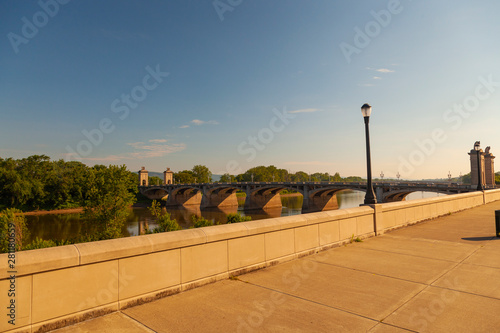 Landscape View Of Market Street Bridge Wilkes-Barre Pennsylvania