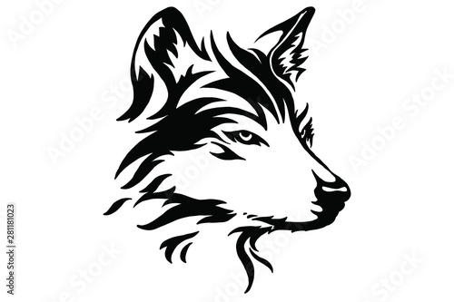 Papier peint Head of a wolf