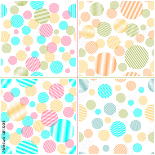 Set of Abstract seamless pattern