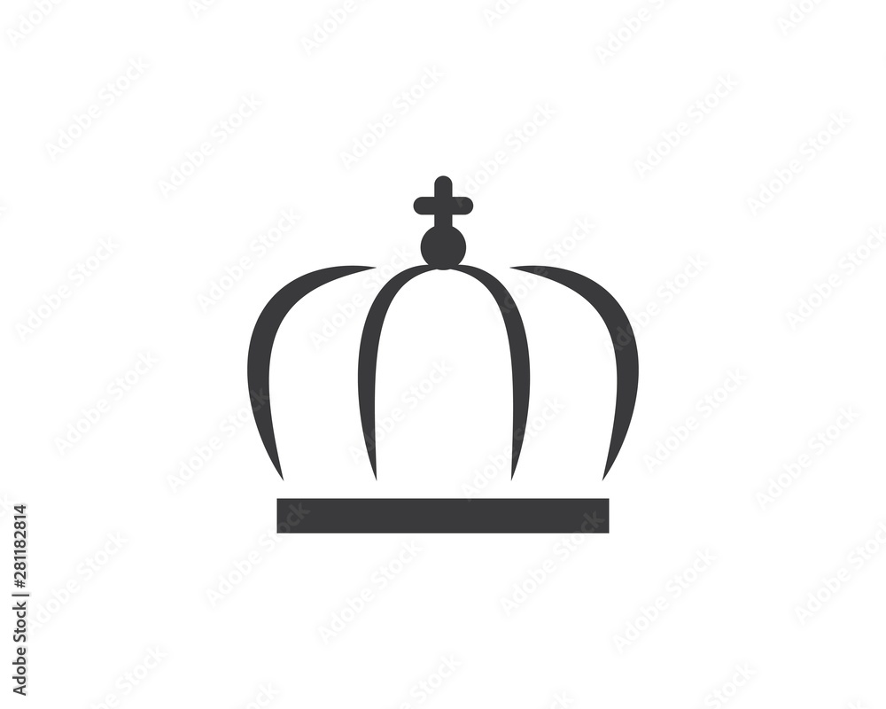 Fototapeta premium royal crown logo icon vector illustration