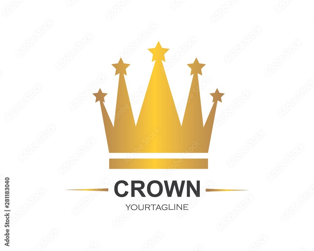 royal crown logo icon vector illustration royal crown logo icon vector illustration