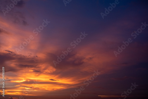 Dramatic sunset and sunrise sky © max_play