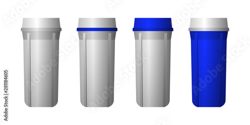 Set of filters for water purification.