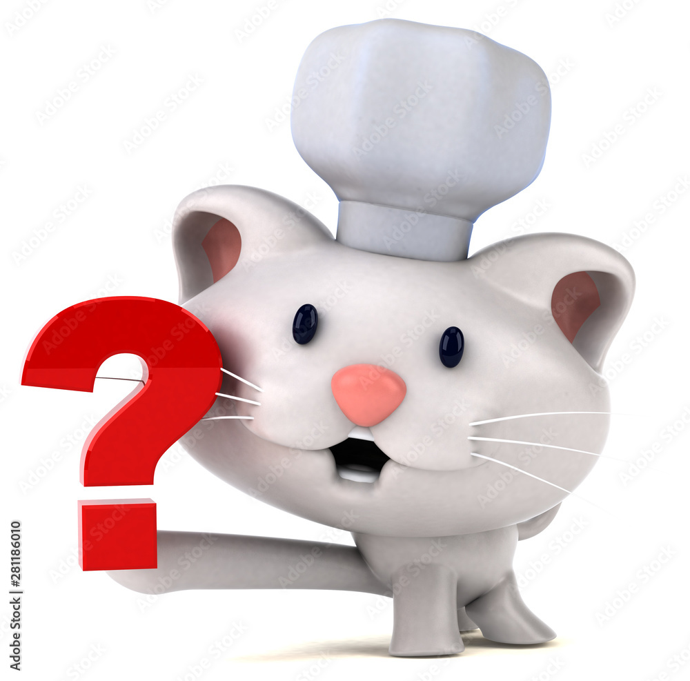 Fun cat - 3D Illustration Fun cat - 3D Illustration