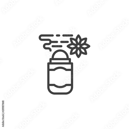 Air freshener line icon. linear style sign for mobile concept and web design. Deodorant outline vector icon. Symbol, logo illustration. Vector graphics