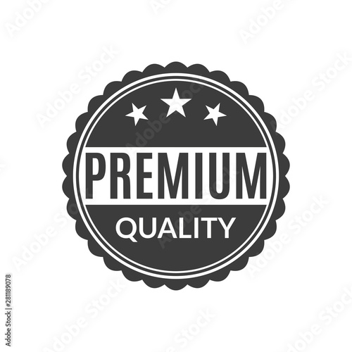 Premium Quality stamp or seal icon. Circle Best product badge or label. Vector illustration.