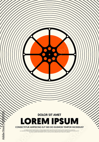 Movie and film poster modern vintage retro style