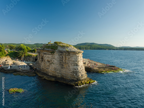 Summer image of cliffs in Kerpe town, Kocaeli , Turkey  photo