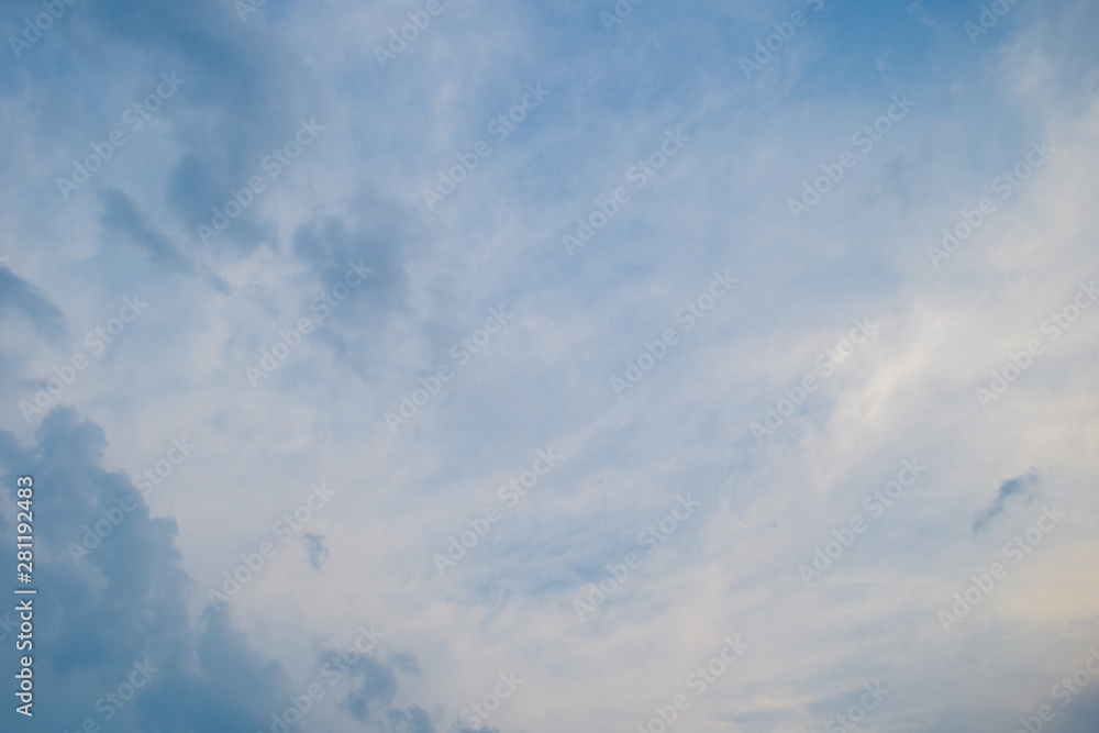 Blue sky with cloud. Clearing day and Good weather in the morning. Blue sky with cloud. Clearing day and Good weather in the morning.