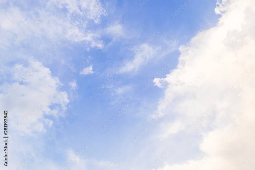 Obraz premium Blue sky with cloud. Clearing day and Good weather in the morning.