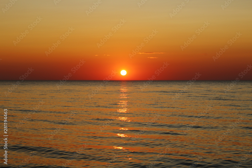 sunset over the Baltic sea