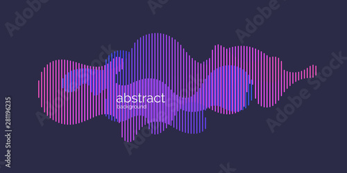 Vector abstract background with dynamic waves and lines.