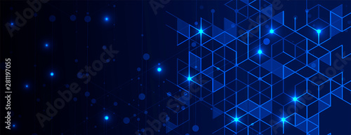 Abstract tech background. Futuristic technology interface