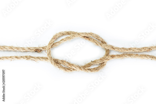 rope on white background.