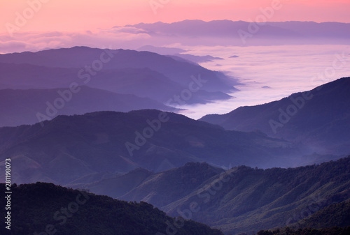 Mountain landscape in the morning at Nan Thailand © DragoniteEast