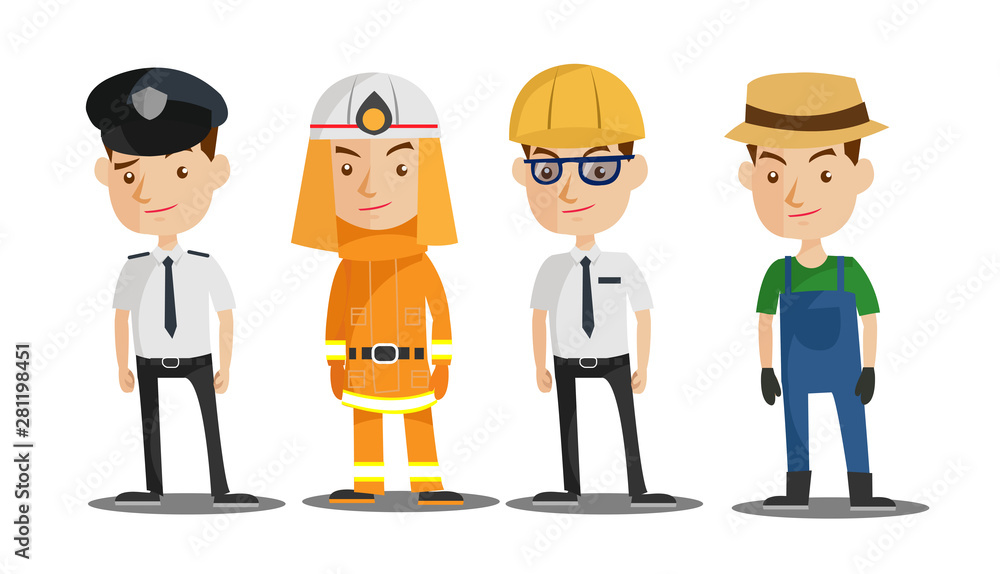 man jobs cartoon vector