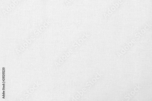 Canvas Print White cotton fabric texture background, seamless pattern of natural textile