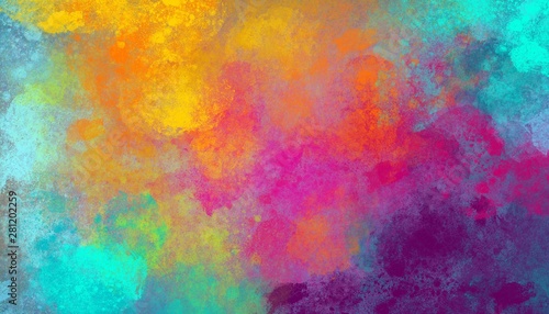 Colorful abstract background. Smears of multi-colored paints. photo